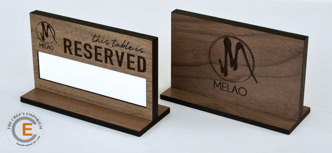 Wooden Table Reserved Signs, custom crafted for your restaurant.