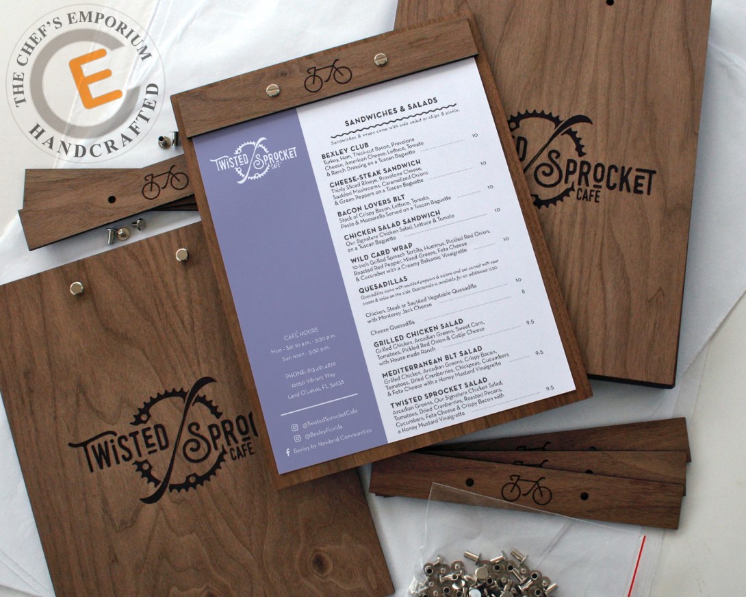 Menu Holder - Wooden Menu Board