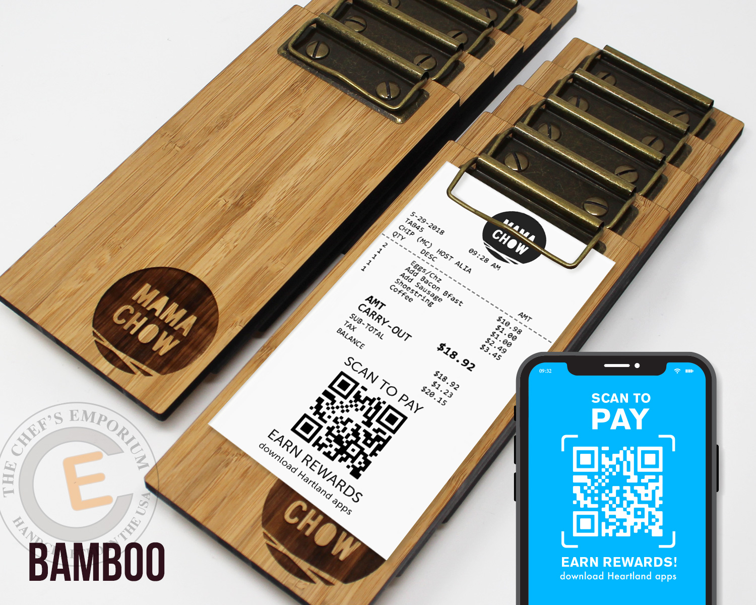 Restaurant Check Holder Touchless Scan to Pay - #restaurantrecovery #restaurantindustry #foodindustry