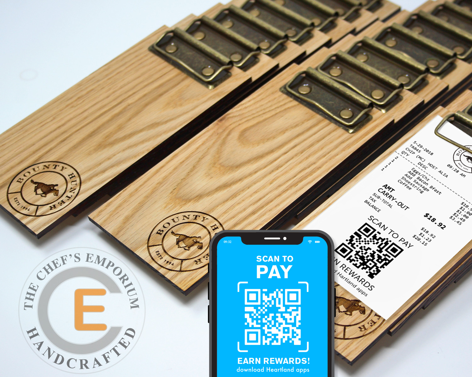 Restaurant Check Holder Touchless Scan to Pay - #restaurantrecovery #restaurantindustry #foodindustry