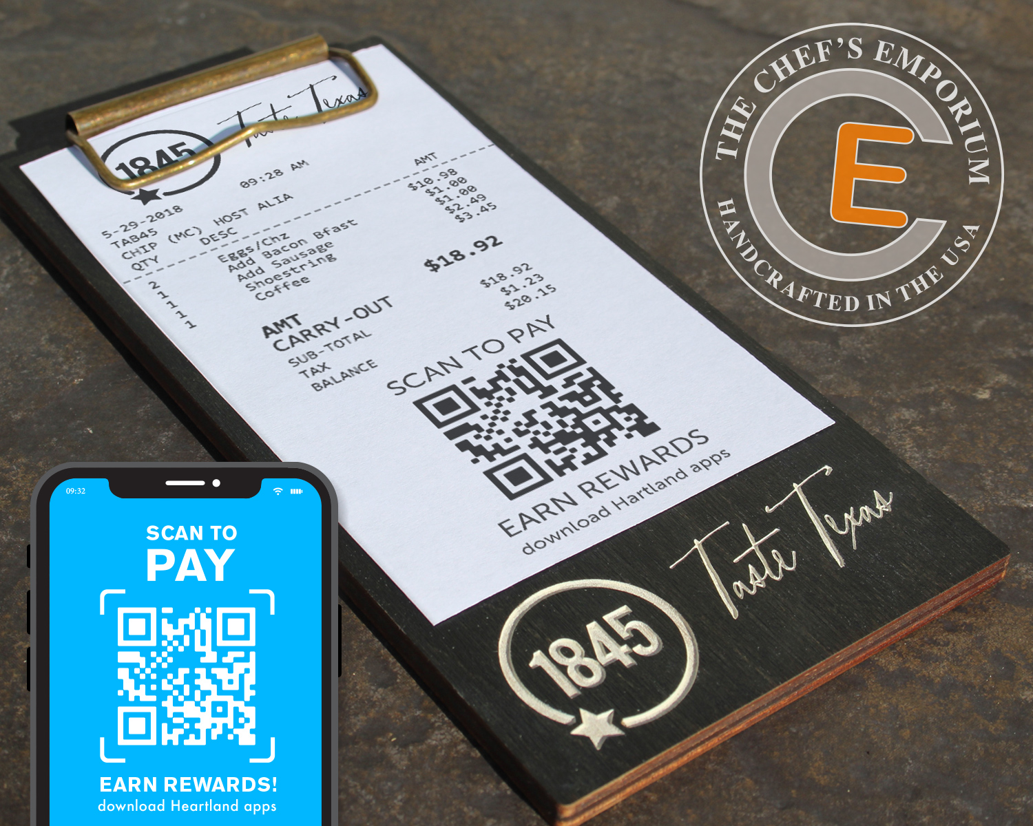 Restaurant Check Holder Touchless Scan to Pay - #restaurantrecovery 