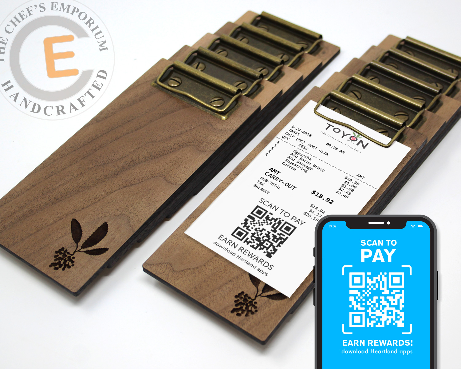 Restaurant Check Holder Touchless Scan to Pay - #restaurantrecovery #restaurantindustry #foodindustry